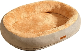 Coussin en polymères confortable pour petit chien ou chat Matériau de haute qualité : lin en coton + tissu polaire de lapin, résistant à l
