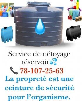Service de nétoyage réservoir d’eau