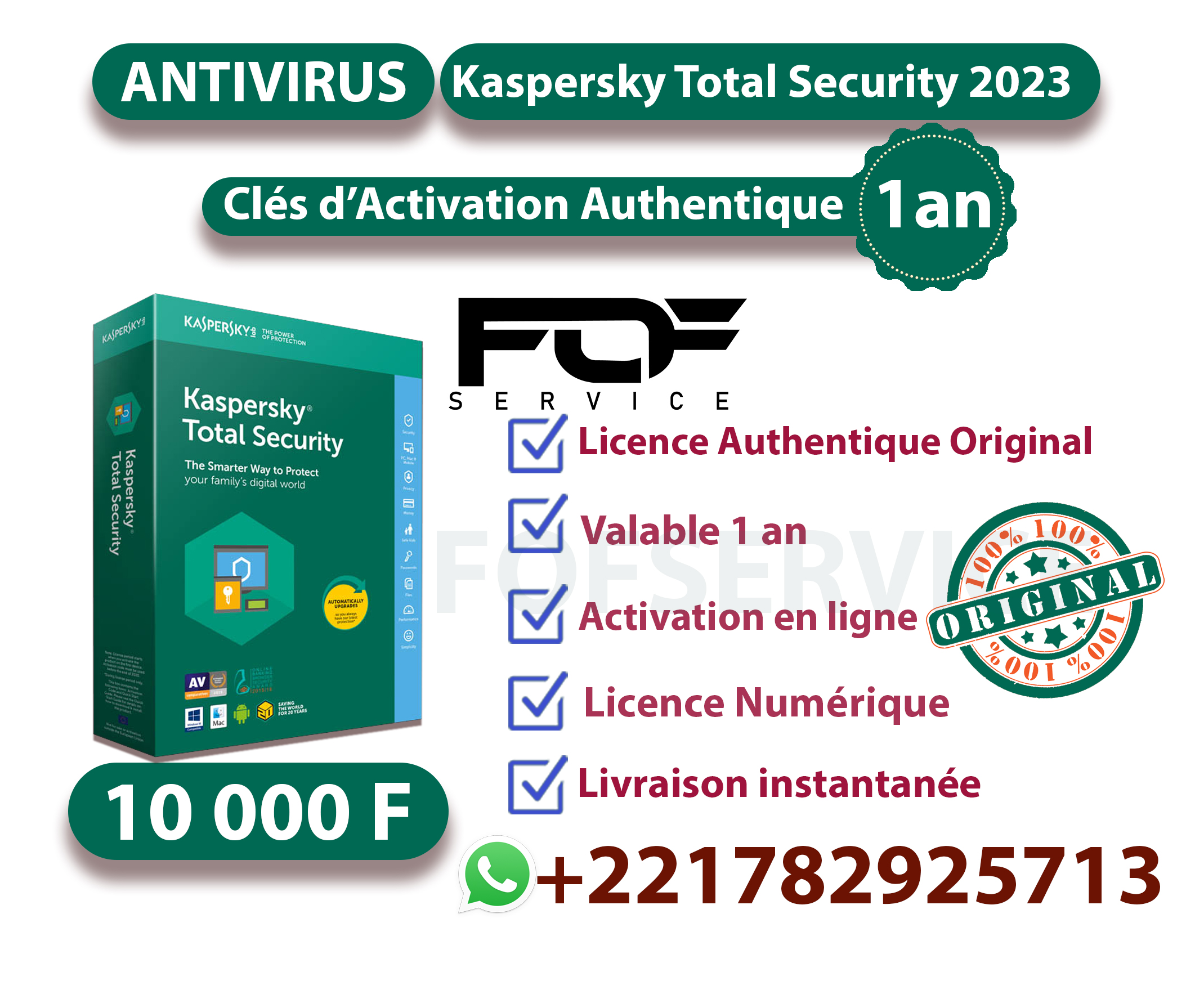 Installation Antivirus et Office Authentique garantie à vie Acheter des Clés d