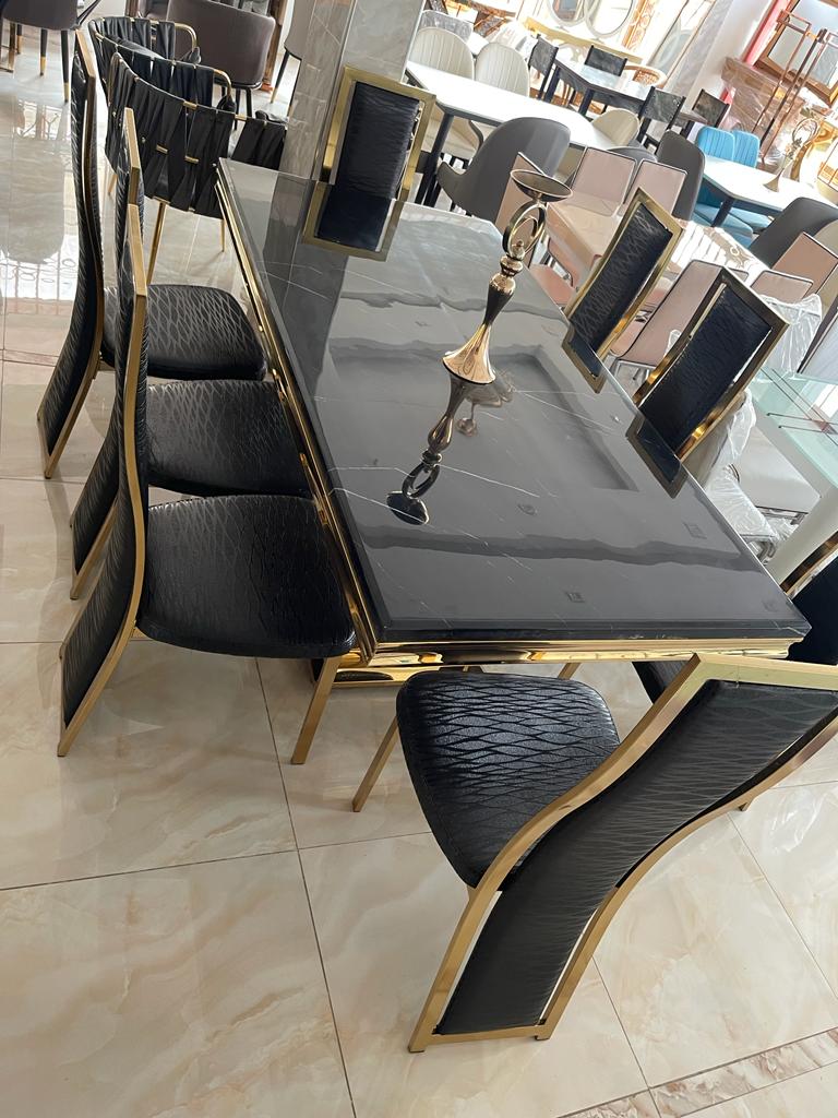 Tables de maison 6/8 places Des tables à manger de 6 et 8 places disponibles en plusieurs modèles et différentes couleurs.

À partir de 450.000fr.

Le prix varie selon les modèles et le nombre de chaises.

Livraison GRATUITE + Montage OFFERT dans la ville de Dakar.

Contactez nous pour plus d