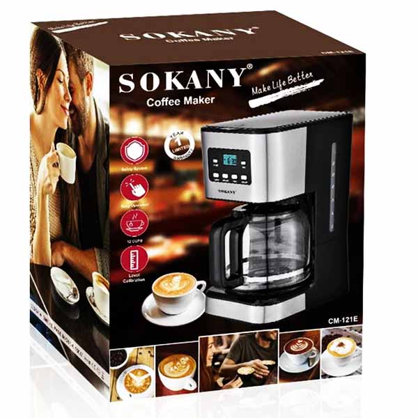 Machine à café programmable SOKANY - Fonction anti-goutte;

- Filtre permanent avec poignée;

- Protection contre la surchauffe, la surtension et l