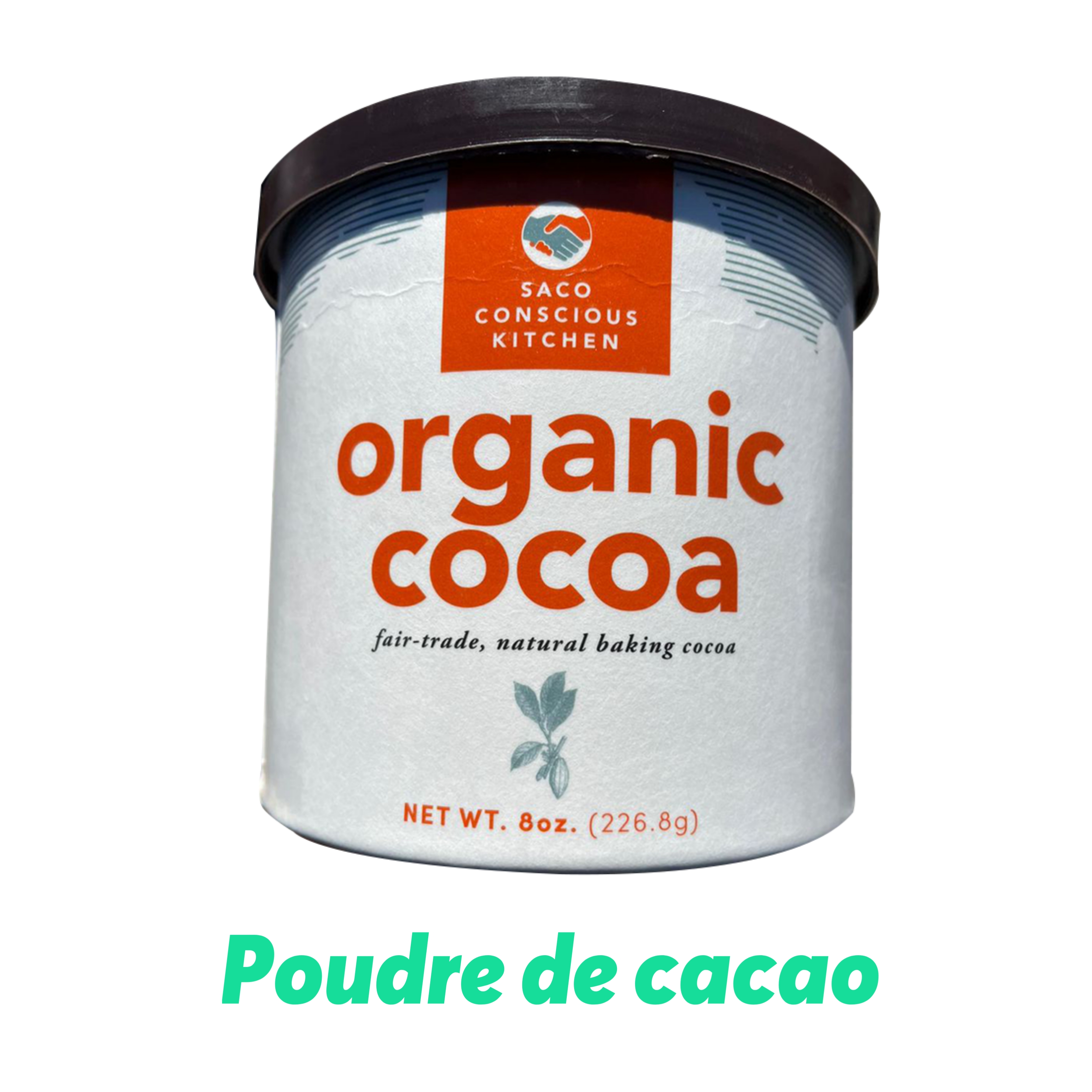 Poudre de cacao La poudre de Cacao est préparée par broyage de fèves de cacao et ne contient ni matière grasse ni sucre. Le cacao est une riche source de polyphénol, un antioxydant qui peut abaisser la tension artérielle, améliorer le taux de cholestérol et de sucre dans le sang.