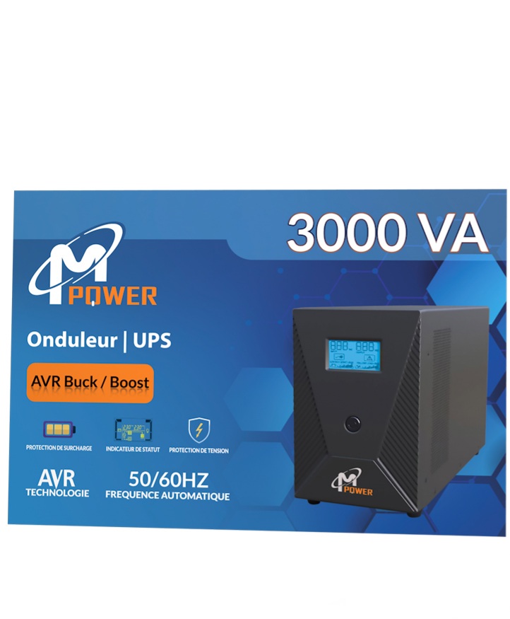 Onduleur Onduleur de 650va a 10.000va marque mpower et lightwave plus une garantie de 1 an