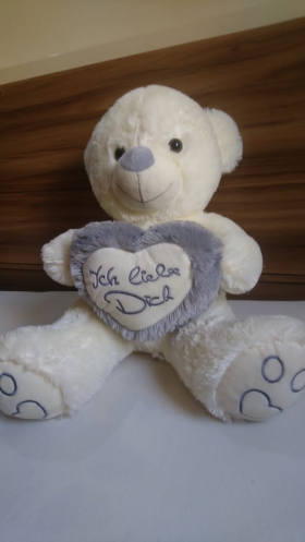 Nounours Blanc XL teddy love Voici un Mignonet adorable Ours en Peluche Teddy"Ich Liebe Dich"tout Neuf pour vous les Amoureux afin de vous permettre d