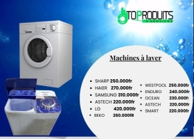 Machine à laver J15 Des machine à laver tous neufs + Qualité supérieures, 1 ère main disponibles en plusieurs litres et différents marques à partir de 180.000fr. Le prix varie selon le nombre le modèle et le nombre de litre.

Possibilité de Livraison partout dans la ville de Dakar.

Contactez-nous pour plus d