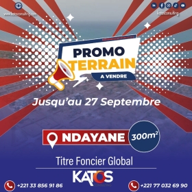 KATOS CONSULTING EST UNE ENTREPRISE IMMOBILIERE LEADER DANS LE SECTEUR DU BTP AU SENEGAL Nous vous proposons des terrains à vendre à ndayane ngaba, ndayane extension et ndayane residence.
Ce sont des zones déjà habitées, bien loti, viabilisées, non inondable, assainies, électrifiées et non loin de la mer.
Ndayane, c