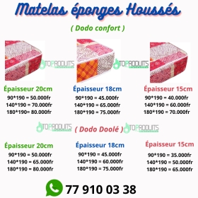 Matelas éponge Promo Octobre Rose12 Spéciale Promo OCTOBRE ROSE

Des matelas éponges houssés de 1, 2 et 3 places diponibles en plusieurs épaisseurs + Oreillers OFFERTS. À partir de 35.000fr. Le prix varie selon le nombre de places et l