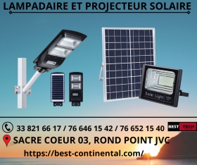 LAMPADAIRES ET PROJECTEURS SOLAIRES A VENDRE AU SENEGAL 01