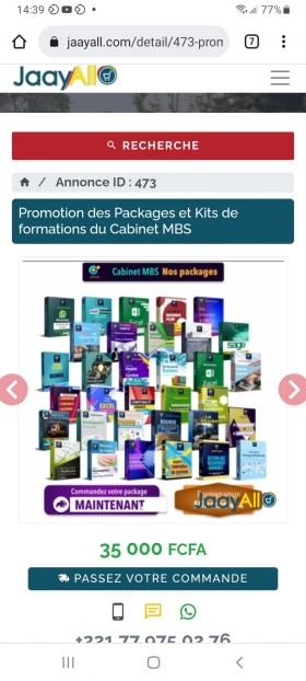 Promotion sur les Packages et Kits de formation 
