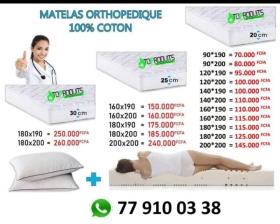 Matelas orthopédique J5 Des matelas de 1, 2 et 3 places, 1 ère main jamais utilisés et toujours dans leurs emballages disponibles. Le prix varie selon le nombre de places et l