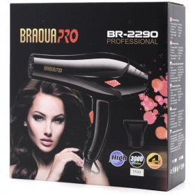 Sèche-cheveux professionnel Braoua 3000w Modèle br-2291

2 vitesses pour contrôler le débit d