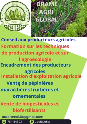 Ingénieur des travaux agricoles  Conseil agricole, formation, encadrement de producteurs agricoles, formation sur les outils de gestion administrative et financière des entreprises agricoles, animation de groupement d