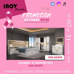 Chambres à coucher promo octobre rose15 Spéciale Promo OCTOBRE ROSE

Chambres à coucher économiques et importées disponibles en plusieurs modèles et différents design. Le prix varie selon le modèle.

Livraison + Montage GRATUITS dans la ville de  Dakar.

Contactez-nous pour plus d