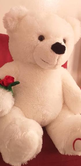 Nounours Blanc Romantique 