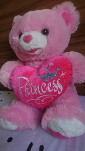 Nounours Rose Princess Voici une Magnifique ours en peluche "Princess" de couleur Rose,elle vous plait déja j