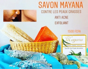 Savon Mayana pour tous types de peaux  Savon anti acné réparateur de peau enlève toutes les impuretés 