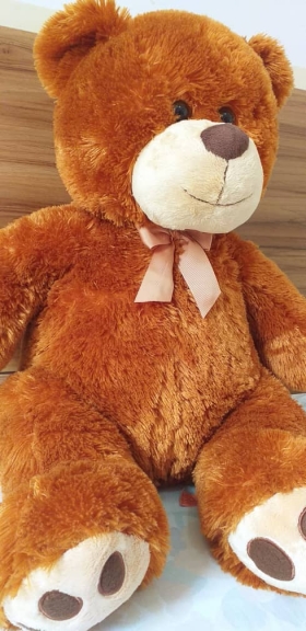 Nounours Soft Teddy Bear  Voici un bel et adorable nounours teddy de 80cm de hauteur remplie de douceur et de tendresse pour les fans des ours en peluche ou pour faire plaisir à un proche. 
ce gros ours en peluche est fait de fourrure douce et avec un peu d