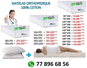 Matelas Matelas orthopédique céleste  de bonne qualité , neuf et importé disponible chez Inov Meuble en plusieurs dimensions; le prix dépend des dimensions.
Nous avons pensez a votre confort pour un sommeil paisible et legé
Possibilité de livraison  
Contactez-nous pour plus d