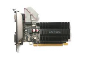 Nvidia GeForce Gt 710 2GB Zotac Carte graphique NVIDIA GeForce GT 710 2gb qui fonctionne parfaitement avec plusieurs jeux vidéos et logiciels.