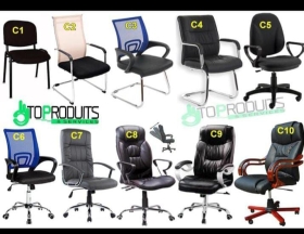 Chaise et fauteuil de bureau 10 Des fauteuils de bureau ergonomiques ,orthopédique ,présidents, ministre, secrétaire ,directeur et simple disponibles.
Veuillez nous contacter pour plus d informations.
Les prix varient en fonction des modèles