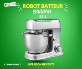 robot batteur dobbor Offre spéciale ! obtenez votre robot pâtissier dobbor 1500w !

avec une capacité généreuse de 9,5l, ce robot pâtissier est parfait pour toutes vos recettes, des plus simples aux plus élaborées. 

son bol en acier inoxydable, ses accessoires compatibles au lave-vaisselle, et ses 7 vitesses vous offrent une polyvalence incroyable. 

compact (dimensions : 14,1p x 16,5l x 10,6h cm) et robuste (poids : 6 kg), il est disponible en plusieurs couleurs élégantes : bleu, noir, rouge, et marron.

ne manquez pas cette opportunité de transformer votre cuisine avec ce modèle dobbor 1553 ! 

