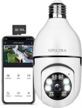 Caméra ampoule E27, 2,4 G/5,8 G Home Security PTZ Pan/Tilt/Zoom