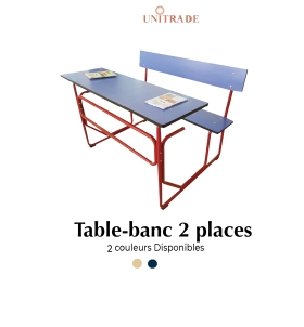 Table banc et chaises pour école