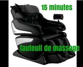 Fauteuil de massage Fauteuil de massage disponible 
Durée: 15 minute
Adresse: Dakar
Les avantages:
Les fauteuils massant permettent une meilleure circulation sanguine et équilibre d