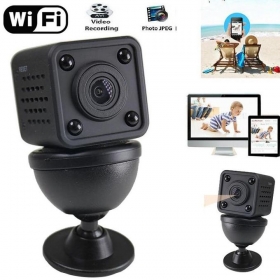 MINI CAMERA WIFI BATTERIE INCORPORÉE Brand Name: focus Model Number: FCD Sensor: CMOS Special Features: spy camera remote control Type: Digital Camera Technology: Pinhole Product name: wifi spy camera Video Resolution: 1920*1080/1280x720 Storage: 64GB Max Color: Black Weight: 240g Compression: H.264 HD Effective Pixels: 1280(H)*720(V) Memory: 8GB/16GB/32GB/64GB.
