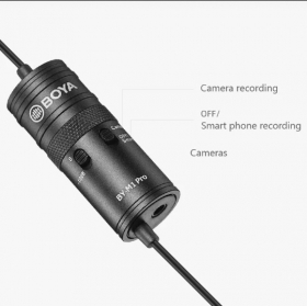 Micro cravate  Boya M1-  3.5mm audio enregistrement video cravate microphone enregistrement 6M clip au micro pour iphone android appareil photo reflex numerique