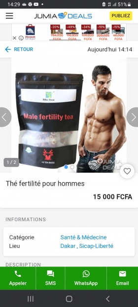 Thé de fertilité pour hommes 