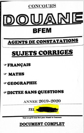 Fascicule Douane BFEM PDF 