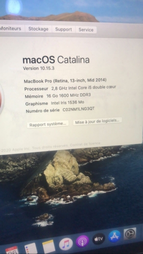 MacBook Pro 2014 icore 5 écran 14 pouces 