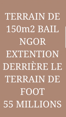 TERRAINS A VENDRE Un terrain de 150m2 bail sise à Ngor extention