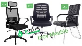 Des chaises et des fauteuils de bureau  Des chaises et fauteuils de bureau disponibles en différents modèles.
Les prix varient en fonction des modèles.
Veuillez nous contacter pour plus d