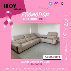 Salon en croute de cuir promo octobre rose18 Spéciale Promo OCTOBRE ROSE

Des Salons en croute de cuir de 5 et 7 places disponibles en plusieurs couleur et motifs. À partir de 1.150.000fr. Le prix varie selon le nombre de places.

Livraison OFFERTE dans la ville de Dakar.

Contactez-nous pour plus d