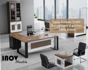 Ensembles table bureau + rangement +tables basses