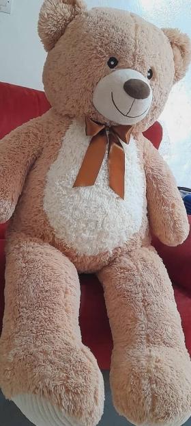 Peluche Ours Géante  Mignon Nounours Geant avec ses belles couleurs Beige/Blanc pour  vos cadeaux de Noël et de fin d