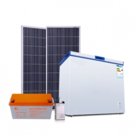 congélateur solaire 2Panneaux solaire 150w +1 batterie  12v 150Ah+Régulateur PWM 30A