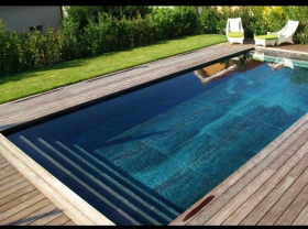 Carreaux piscine effet Bali bleu