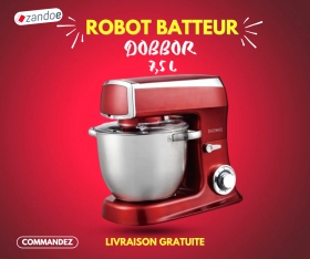 robot batteur dobbor Offre spéciale ! obtenez votre robot pâtissier dobbor 1500w !

avec une capacité généreuse de 9,5l, ce robot pâtissier est parfait pour toutes vos recettes, des plus simples aux plus élaborées. 

son bol en acier inoxydable, ses accessoires compatibles au lave-vaisselle, et ses 7 vitesses vous offrent une polyvalence incroyable. 

compact (dimensions : 14,1p x 16,5l x 10,6h cm) et robuste (poids : 6 kg), il est disponible en plusieurs couleurs élégantes : bleu, noir, rouge, et marron.

ne manquez pas cette opportunité de transformer votre cuisine avec ce modèle dobbor 1553 ! 

