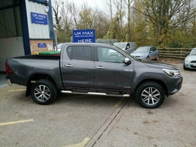 2016 Toyota Hilux Invincible D Cab Pick Up 2.4 D 4D Auto Double Cab  NO VAT ON THIS HILUX INVINCIBLE. With factory mud flaps all round, side steps and factory cargo lining, this is a proper, rugged truck. Being an auto, it is a pleasure to drive, and with a mere 21,568 miles on the clock and a full service history, has many years of Toyota reliability ahead of it. Being the Invincible, it comes as standard with all the essential kit such as large touch screen sat nav, climate control, cruise control, electric heated, folding and adjustable wing mirrors, reverse camera and headlight washers. In great condition and all ready to drive away today. 