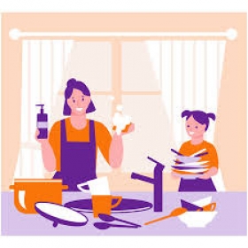 Ménage- Cuisine- S'occuper d'un enfant de 6 ans et son linge