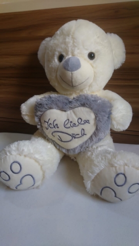 Nounours Blanc XL teddy love Voici un Mignonet adorable Ours en Peluche Teddy"Ich Liebe Dich"tout Neuf pour vous les Amoureux afin de vous permettre d