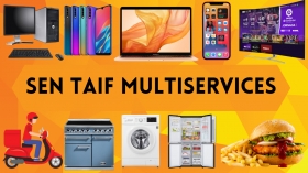 Sen Taif Multi services sen taif multi services est une agence de vente de produits électroniques
et électroménagers.nous vous offrons ces produits de qualités à des prix
imbattables.si vous avez besoin d