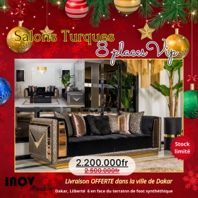 Salons Turques 8places promo noel noel17 SPÉCIALE PROMO NOEL

Du 02 au 25 Décembre 2024, profitez de la promotion Noel avec nos Salons Turques 08 places à un prix abordable.

Matériel neuf et importé de Turquie disponible en magasin à partir de 2.200.000fr .

Livraison GRATUITE dans la ville de Dakar.

Contactez-nous pour plus d