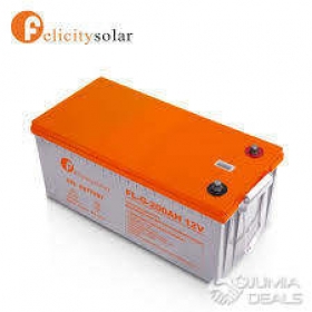 Batterie solaire Gel felicity Batterie Gel 12 V 200 Ah de très bonne qualité robuste et insensible aux vibrations. Des caractéristiques de charge exceptionnelles avec une perte de charge minimale et un rendement élevé en plus d