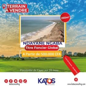 Vente de terrains 250m² Ndayane Terrains disponibles sur le site de Ndayane Ngamba
zone très accessible en première position
papier juridique : Titre foncier global