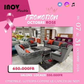 Salons locaux Promo Octobre Rose10 Spéciale Promo OCTOBRE ROSE

Des salons locaux en daim, tissus, velours en plusieurs modèles et différents design de 5 à 7 places. À partir de 550.000fr. Le prix varie selon le modèle.

Livraison + Montage GRATUITS dans la ville de Dakar.

Contactez-nous pour plus d