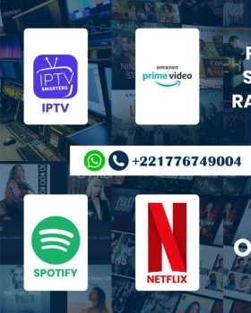 Abonnement Netflix, Prime video, Spotify et Iptv